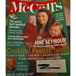 1996 DECEMBER MCCALL'S MAGAZINE - JANE SEYMOUR FRONT COVER - E 557
